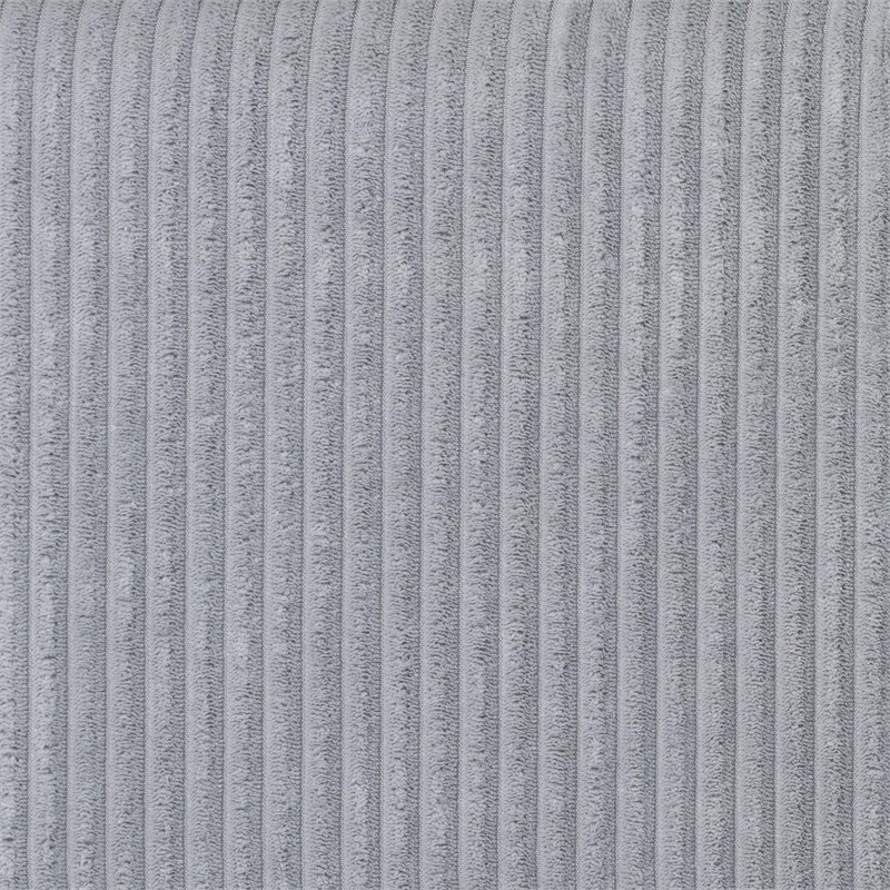 Baxton Studio Taylin Gray Corduroy and Oak Brown Wood Queen 5-Piece Bedroom Set