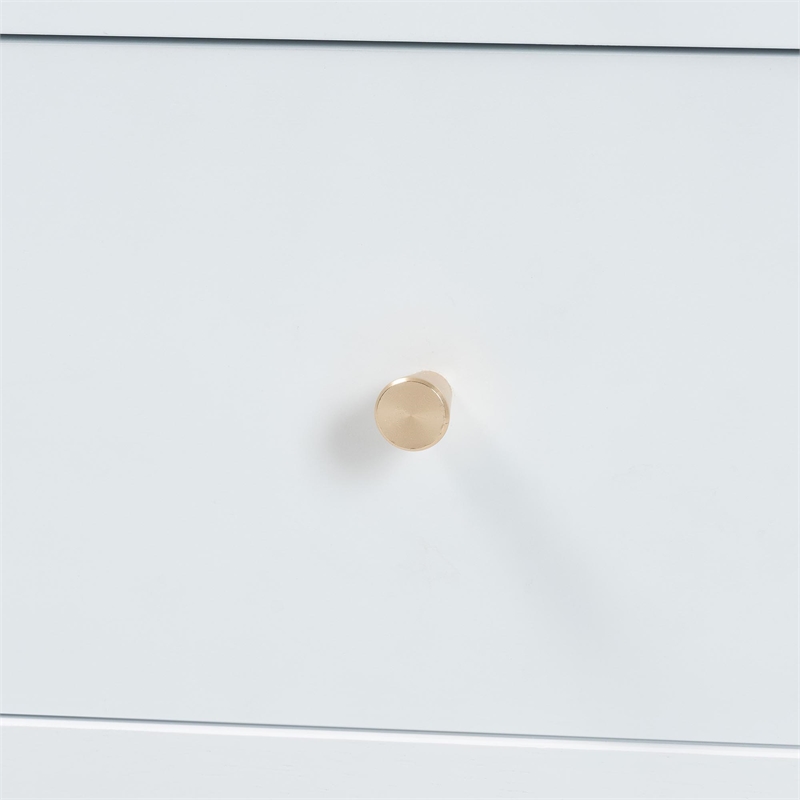 Baxton Studio Lucera Mid-Century White Bobbin Wood 6-Drawer Dresser