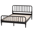 Baxton Studio Braith Farmhouse Black Spindle Wood Queen Size Platform Bed