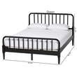 Baxton Studio Braith Farmhouse Black Spindle Wood Queen Size Platform Bed