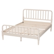 Baxton Studio Braith Farmhouse Ivory Spindle Wood Queen Size Platform Bed