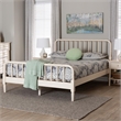 Baxton Studio Braith Farmhouse Ivory Spindle Wood Queen Size Platform Bed