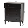 Baxton Studio Braith Farmhouse Black Spindle Wood 5-Drawer Chest