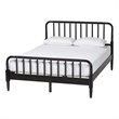Baxton Studio Braith Farmhouse Black Spindle Wood King Size Platform Bed