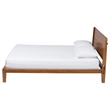 Baxton Studio Aldith Japandi Walnut Brown Toolless Assembly Queen Platform Bed