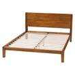 Baxton Studio Aldith Japandi Walnut Brown Toolless Assembly Queen Platform Bed