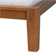 Baxton Studio Aldith Japandi Walnut Brown Toolless Assembly Queen Platform Bed