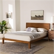 Baxton Studio Aldith Japandi Walnut Brown Toolless Assembly Queen Platform Bed
