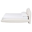 Baxton Studio Grenier Modern Cream Boucle Fabric Queen Size Floating Bed