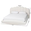 Baxton Studio Grenier Modern Cream Boucle Fabric Queen Size Floating Bed