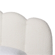 Baxton Studio Grenier Modern Cream Boucle Fabric King Size Floating Bed