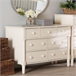 Baxton Studio Braith Farmhouse Ivory Spindle Wood 7-Drawer Dresser