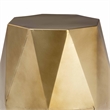 Baxton Studio Salman Geometric Bronze Metal Accent Table