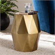Baxton Studio Salman Geometric Bronze Metal Accent Table