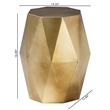 Baxton Studio Salman Geometric Bronze Metal Accent Table