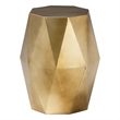 Baxton Studio Salman Geometric Bronze Metal Accent Table