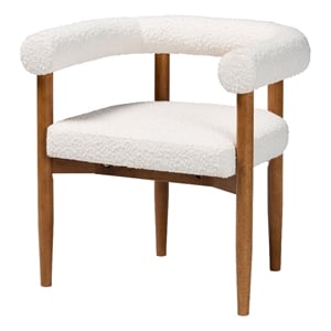 Baxton Studio Caia Boucle Brown Dining Chair