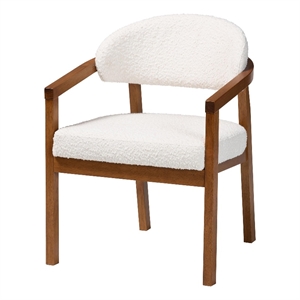 Baxton Studio Biana Boucle White Dining Chair