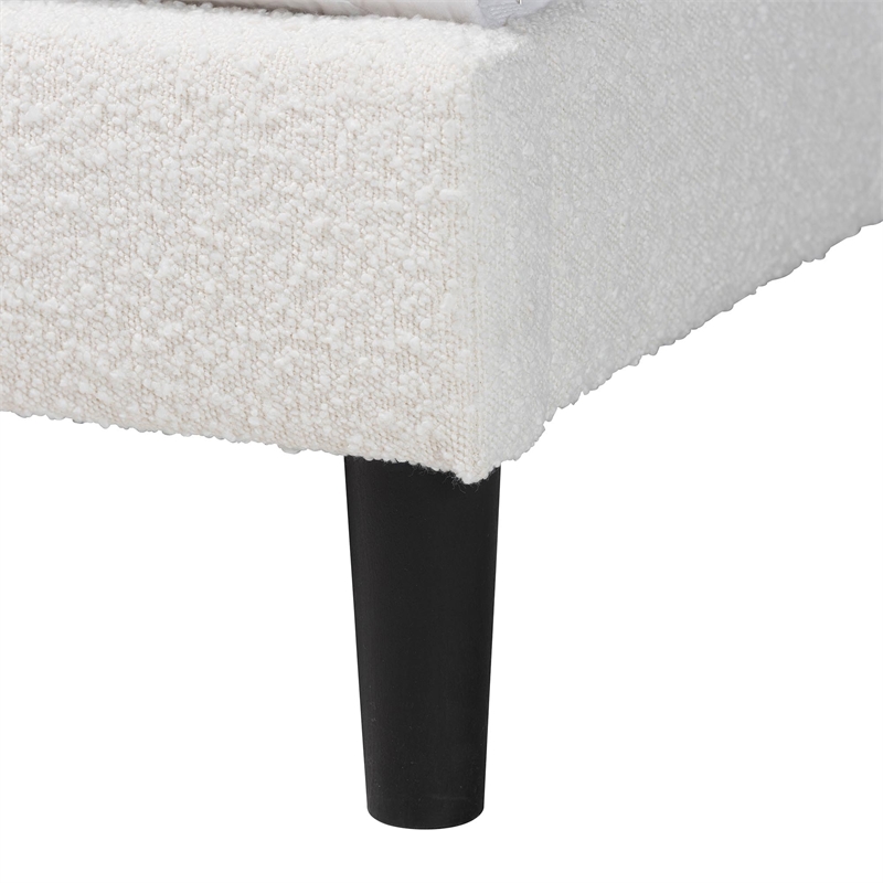 Baxton Studio Pelagia Boucle Upholstered Queen Size Platform Bed