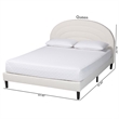 Baxton Studio Pelagia Boucle Upholstered Queen Size Platform Bed