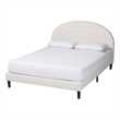 Baxton Studio Pelagia Boucle Upholstered Queen Size Platform Bed