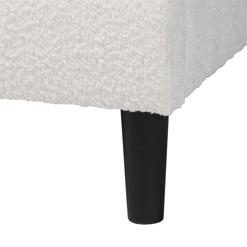 Baxton Studio Albion Boucle Upholstered Queen Size Platform Bed