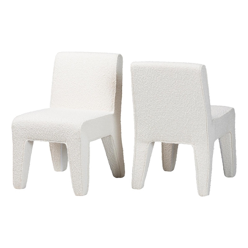 Baxton Studio Helios Boucle Dining Chair Set of 2