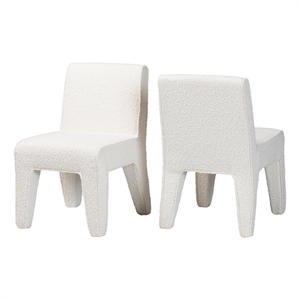 Baxton Studio Helios Boucle Dining Chair Set of 2