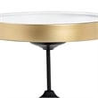 Baxton Studio Javion Round Accent Side Table Black and Gold Metal End Table