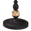 Baxton Studio Javion Round Accent Side Table Black and Gold Metal End Table