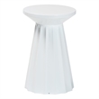 Baxton Studio Ulmer Metal Scalloped Side Table Modern Round Accent Table