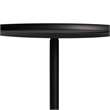 Baxton Studio Webb Black Metal Pedestal Side Table Modern Accent Table