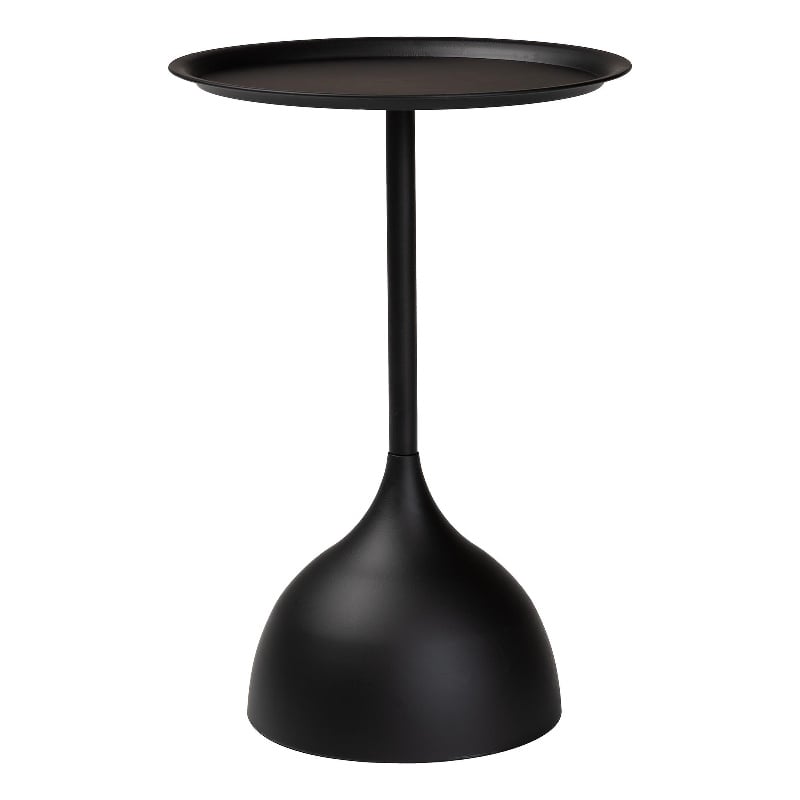 Baxton Studio Webb Black Metal Pedestal Side Table Modern Accent Table