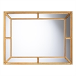 Baxton Studio Iskra Rectangular Mirror with Antique Goldleaf Frame - Wall Accent