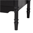Baxton Studio Marisela Black Wood Nightstand with Gold Handles - 2-Drawer Table