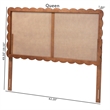 Baxton Studio Orianthe Headboard Boho Chic Bed Backrest Queen Size