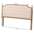 Baxton Studio Lourdes Upholstered Headboard with Wood Frame Queen Size