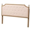 Baxton Studio Lourdes Upholstered Headboard with Wood Frame Queen Size