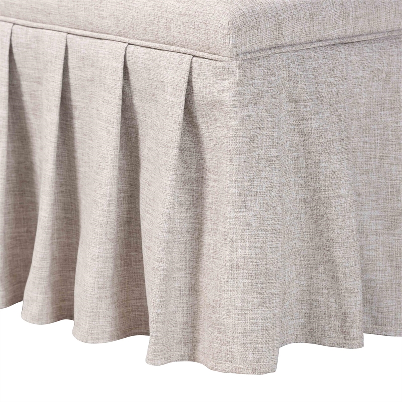 Baxton Studio Bryna 2 Piece Fabric Upholstered Dining Nook Bench Set Beige
