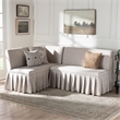 Baxton Studio Bryna 2 Piece Fabric Upholstered Dining Nook Bench Set Beige