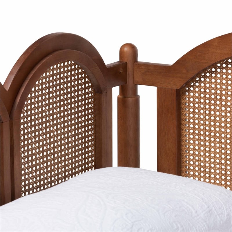 Baxton Studio Carmiya Scalloped Daybed - Twin Size Wooden Frame