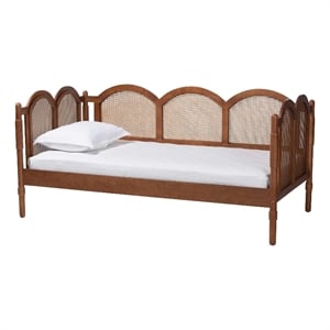 Baxton Studio Carmiya Scalloped Daybed - Twin Size Wooden Frame