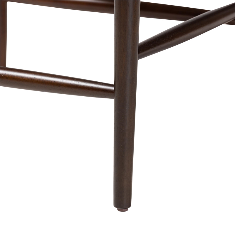 Baxton Studio Eira Counter Stool Set of 2- Wood Frame Counter height Chair