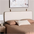 Baxton Studio Belden Boucle Upholstered Wall-Mounted Headboard - Cream - Queen