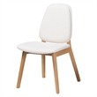 Baxton Studio Hudson 5-Piece Dining Set - Solid Wood Table - Natural and White
