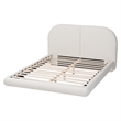 Baxton Studio Cachet Floating Platform Bed with Rounded Headboard - Cream - King