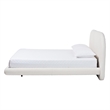 Baxton Studio Cachet Floating Platform Bed with Rounded Headboard - Cream  Queen