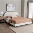 Baxton Studio Cachet Floating Platform Bed with Rounded Headboard - Cream  Queen
