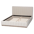 Baxton Studio Granger Velvet Upholstered Queen Platform Bed