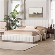 Baxton Studio Granger Velvet Upholstered Queen Platform Bed